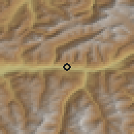 Shaded relief of the 51 km around Raron, drawn from the GMTED2010 grid