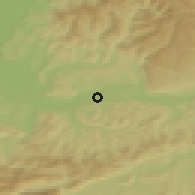 Shaded relief of the 51 km around Rheinfelden, drawn from the GMTED2010 grid