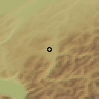 Shaded relief of the 51 km around Riaz, drawn from the GMTED2010 grid