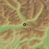 Shaded relief of the 51 km around Bellinzona, drawn from the GMTED2010 grid