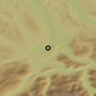 Shaded relief of the 51 km around Root, drawn from the GMTED2010 grid