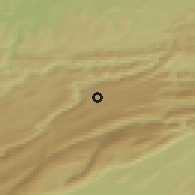 Shaded relief of the 51 km around Saignelégier, drawn from the GMTED2010 grid