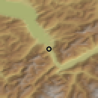 Shaded relief of the 51 km around Saint-Maurice, drawn from the GMTED2010 grid