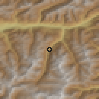 Shaded relief of the 51 km around Sankt Niklaus, drawn from the GMTED2010 grid