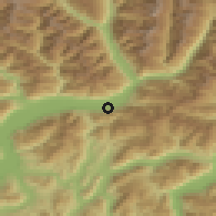 Shaded relief of the 51 km around Sant'Antonino, drawn from the GMTED2010 grid
