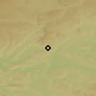 Shaded relief of the 50 km around Beringen, drawn from the GMTED2010 grid