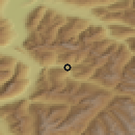 Shaded relief of the 51 km around Schiers, drawn from the GMTED2010 grid