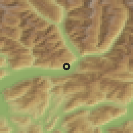 Shaded relief of the 51 km around Sementina, drawn from the GMTED2010 grid