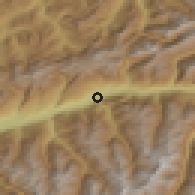 Shaded relief of the 51 km around Sierre, drawn from the GMTED2010 grid