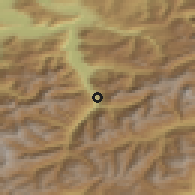 Shaded relief of the 51 km around Silenen, drawn from the GMTED2010 grid