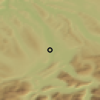 Shaded relief of the 51 km around Sins, drawn from the GMTED2010 grid