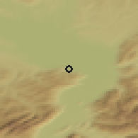 Shaded relief of the 51 km around Thal, drawn from the GMTED2010 grid