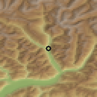 Shaded relief of the 51 km around Biasca, drawn from the GMTED2010 grid