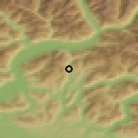 Shaded relief of the 51 km around Torricella-Taverne, drawn from the GMTED2010 grid