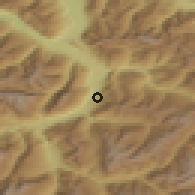 Shaded relief of the 51 km around Trimmis, drawn from the GMTED2010 grid
