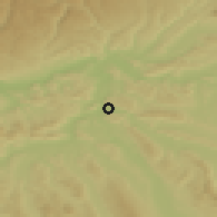 Shaded relief of the 51 km around Turgi, drawn from the GMTED2010 grid