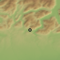 Shaded relief of the 51 km around Vacallo, drawn from the GMTED2010 grid