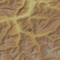 Shaded relief of the 51 km around Vaz, drawn from the GMTED2010 grid