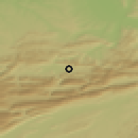 Shaded relief of the 51 km around Vicques, drawn from the GMTED2010 grid