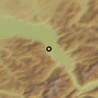 Shaded relief of the 51 km around Vouvry, drawn from the GMTED2010 grid
