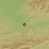 Shaded relief of the 51 km around Birsfelden, drawn from the GMTED2010 grid