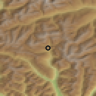 Shaded relief of the 51 km around Blenio, drawn from the GMTED2010 grid