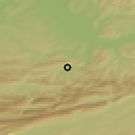 Shaded relief of the 51 km around Zwingen, drawn from the GMTED2010 grid