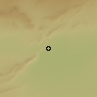 Shaded relief of the 55 km around Tudmur, drawn from the GMTED2010 grid