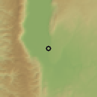 Shaded relief of the 55 km around as-Suqaylabiyah, drawn from the GMTED2010 grid
