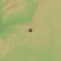 Shaded relief of the 55 km around Dār Ta'izzah, drawn from the GMTED2010 grid