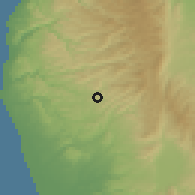 Shaded relief of the 55 km around Duraykīš, drawn from the GMTED2010 grid