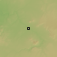 Shaded relief of the 55 km around H̨amāh, drawn from the GMTED2010 grid