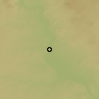 Shaded relief of the 54 km around Jarābulus, drawn from the GMTED2010 grid