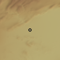 Shaded relief of the 55 km around al-Hajar al-Aswad, drawn from the GMTED2010 grid