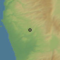 Shaded relief of the 55 km around Şāfītā, drawn from the GMTED2010 grid