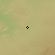Shaded relief of the 55 km around Salamīyah, drawn from the GMTED2010 grid