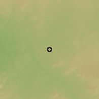 Shaded relief of the 55 km around Şūrān, drawn from the GMTED2010 grid