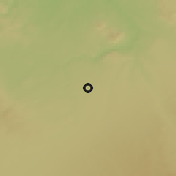 Shaded relief of the 55 km around Talbīsah, drawn from the GMTED2010 grid