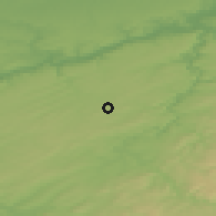 Shaded relief of the 49 km around Clavier, drawn from the GMTED2010 grid