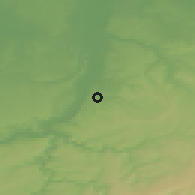 Shaded relief of the 49 km around Dalhem, drawn from the GMTED2010 grid