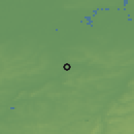 Shaded relief of the 49 km around Denderleeuw, drawn from the GMTED2010 grid