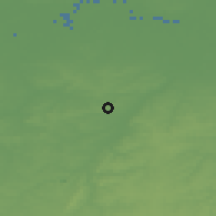 Shaded relief of the 49 km around Dilbeek, drawn from the GMTED2010 grid