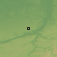 Shaded relief of the 49 km around Ans, drawn from the GMTED2010 grid
