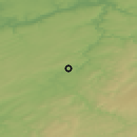 Shaded relief of the 49 km around Durbuy, drawn from the GMTED2010 grid