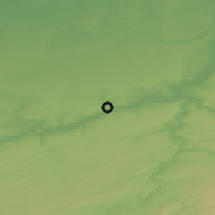 Shaded relief of the 49 km around Engis, drawn from the GMTED2010 grid