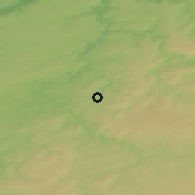 Shaded relief of the 49 km around Erezée, drawn from the GMTED2010 grid