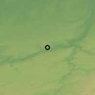 Shaded relief of the 49 km around Flémalle, drawn from the GMTED2010 grid