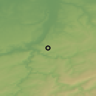 Shaded relief of the 49 km around Fléron, drawn from the GMTED2010 grid