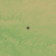 Shaded relief of the 50 km around Florenville, drawn from the GMTED2010 grid