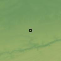 Shaded relief of the 49 km around Geer, drawn from the GMTED2010 grid